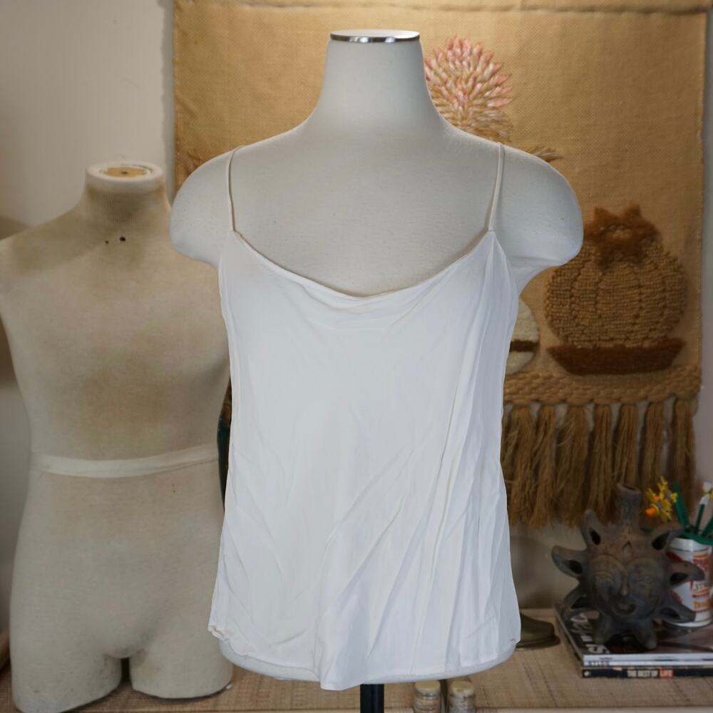 Vintage Dana Buchman white silk cami tank top